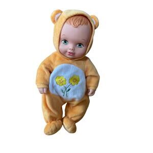 1990 Lauer‎ Doll Water Babies Care Bears Friend Flower Yellow Jump Suit